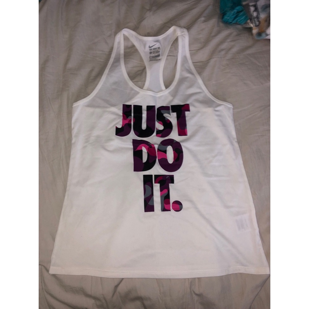 White “JUST DO IT” Nike tank